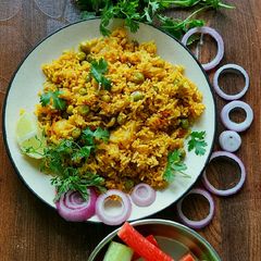 A picture of Aloo Matar Pulao.