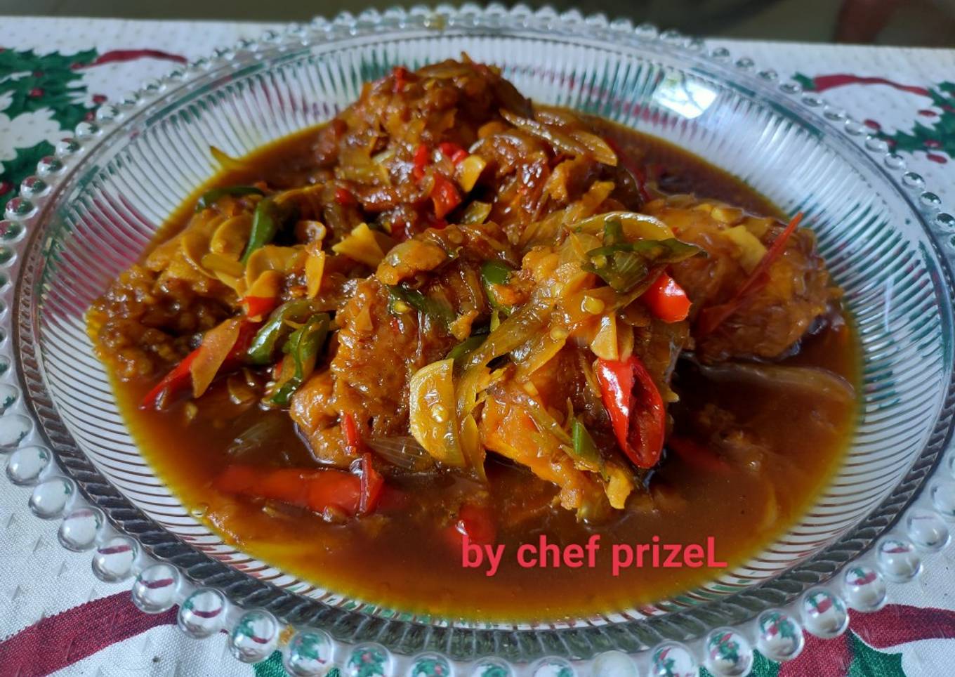 Ayam tepung tiram saos kental