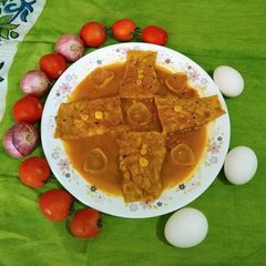 A picture of Egg Omelette Do Pyaza.