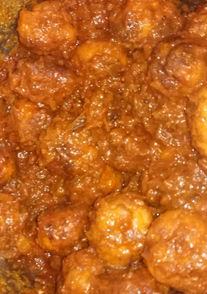 Una foto de Albóndigas con salsa de tomate