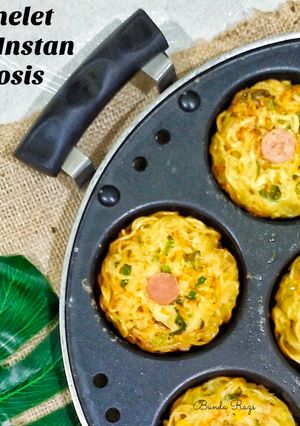 Foto resep Omelet Mie Instan Sosis