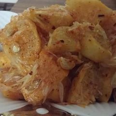 A picture of Galgal sana hua with sugar and salt Nepali taste.
