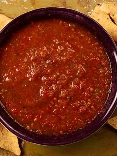 A picture of Homemade Restaurant Style Salsa.