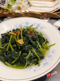 地瓜葉(燙青菜) 的食譜成品照片