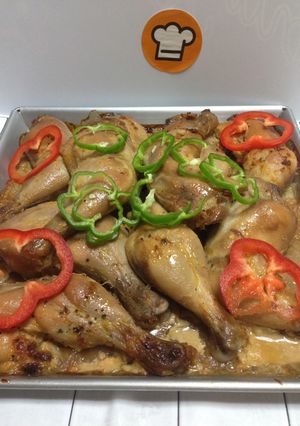 Una foto de Piernas de pollo al horno!!