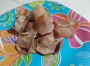 Una foto de Malanga frita con sabor a ajo