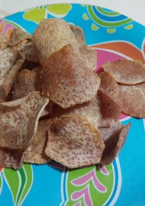 Una foto de Malanga frita con sabor a ajo