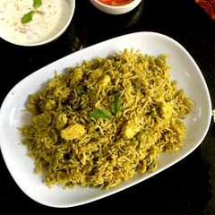 Chettinad Baby Corn Pulao A picture of Chettinad Baby Corn Pulao.