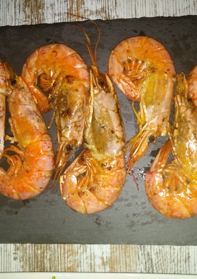 Una foto de Langostinos a la plancha