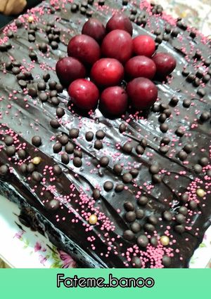 عکسی از دستور کیک خیس شکلاتی🍫