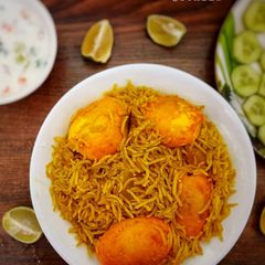 A picture of Egg Biryani.