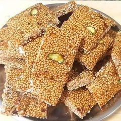 A picture of #walnut #GA4 Gur ki chikki.