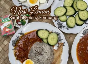 Gambar Nasi Lemuni Sambal Sotong Kembang