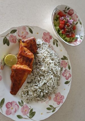 عکسی از دستور ماهی سرخ شده