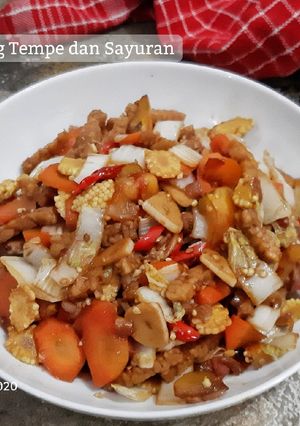 Foto resep Oseng Tempe dan Sayuran dgn Bumbu Pangsit Le Gino