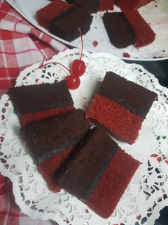 Foto resep Brownis kukus coklat redvelvet