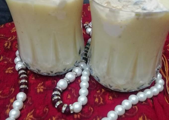 Simple Way to Prepare Delicious Mango Thandai Shake with ice cream