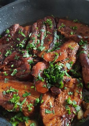 Almacukros sült császár szelet recept fotója