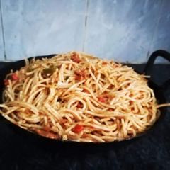 A picture of Chicken spaghetti.