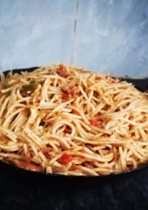 A picture of Chicken spaghetti.