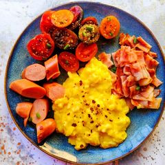 A picture of Creamy scrambled eggs.