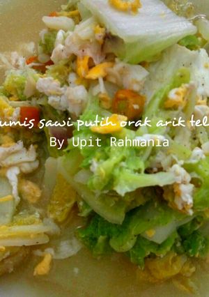 Foto resep Tumis Sawi Putih orak arik telur