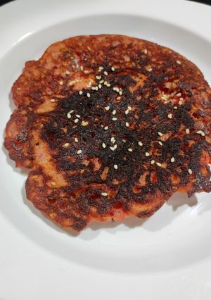 A picture of Beetroot handvo.