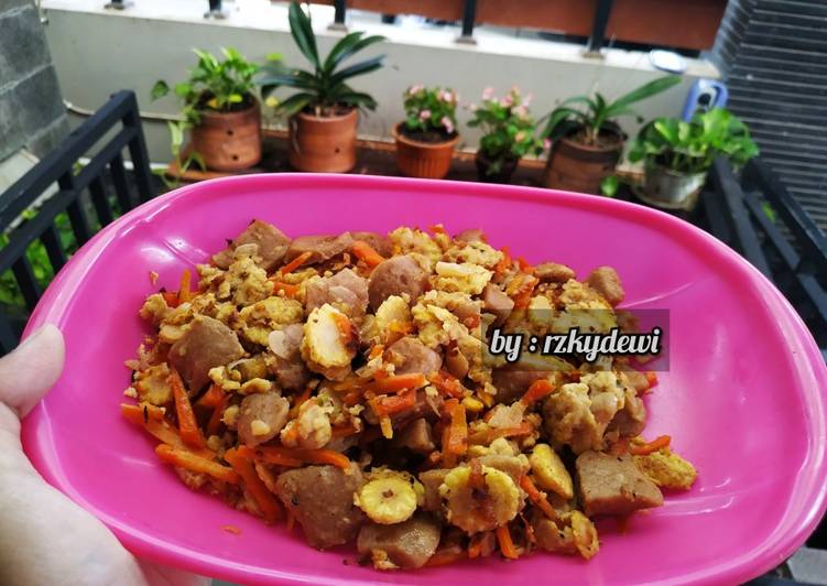 Orak arik telur bakso sapi
