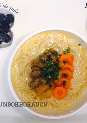 Hình của món Bún bò kho rau củ - ăn dặm.