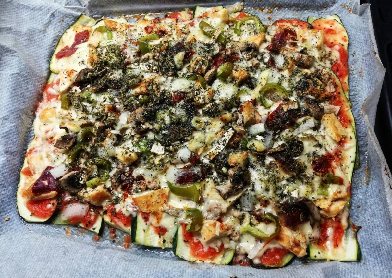 "Pizza" con base de calabacĂn! đ„