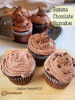 Foto resep Banana Chocolate Cupcakes (No Mixer)