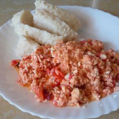 Ugali & Scrambled Eggs A picture of Ugali & Scrambled Eggs.
