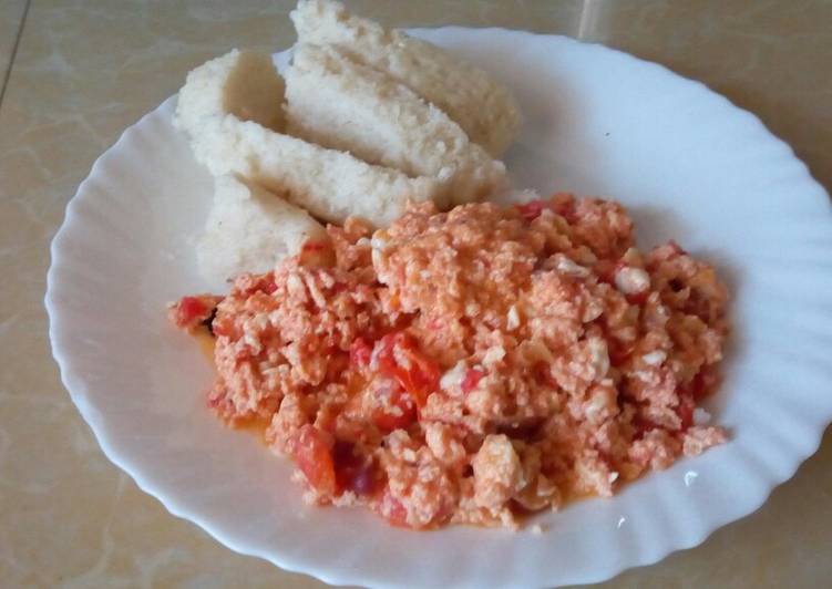 Recipe of Perfect Ugali & Scrambled Eggs
