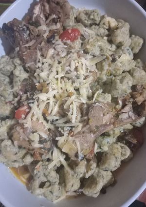 Una foto de Ñoquis de Harina de Garbanzo y Espinaca y Papas