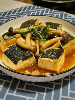 Foto resep Tumis Tahu Sutra Nori & Jamur Shimeji Coklat