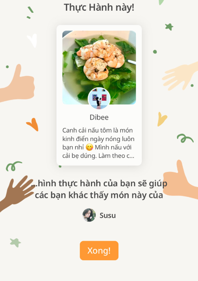 Hình của món Cách gửi hình cooksnap cho chủ bếp.