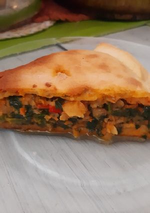 Una foto de Tarta exprés (masa casera de mayonesa)