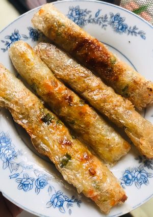 Hình của món Ram thịt củ quả chấm tương.