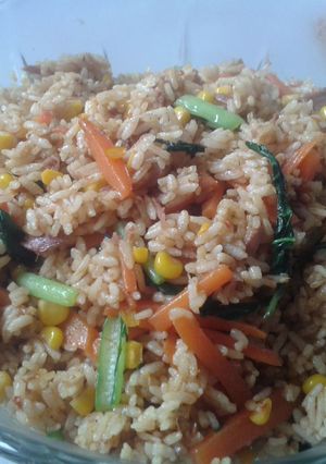 Foto resep nasi goreng tuna