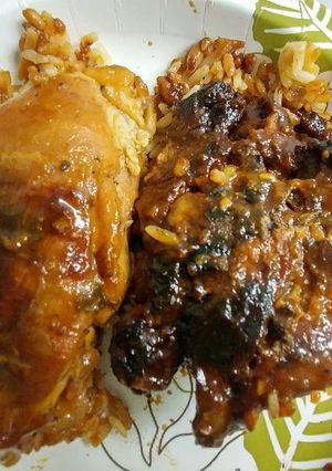 A picture of Honey garlic chicken.