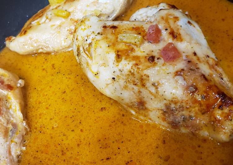 Steps to Prepare Homemade Creamy,fresh tomato chicken