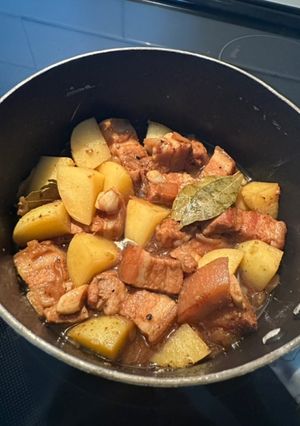 A picture of Pork Belly Filipino Adobo.