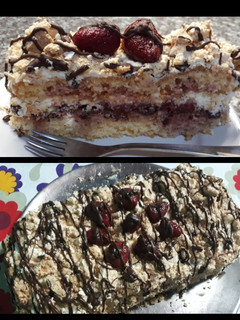 Una foto de Chajá de frutillas y chocolate