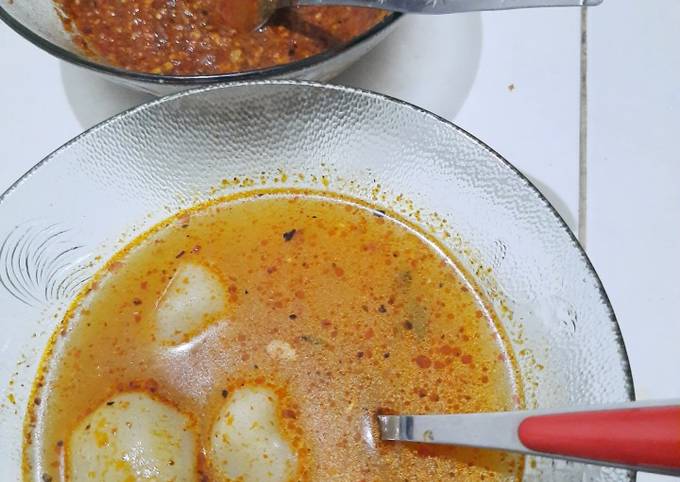 Bakso aci sambel kacang