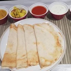 A picture of Proso millet ghee dhosa.