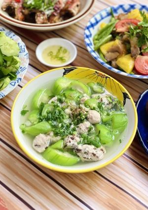 Hình của món Canh Mướp Nấu Mọc.