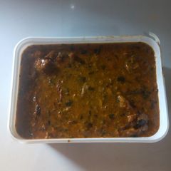 Ogbono soup with goat meat and dry fish A picture of Ogbono soup with goat meat and dry fish.