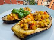 Una foto di patate tofu