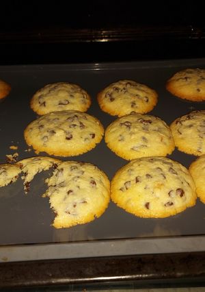 Une photo de Cookies noisettes et pépites de chocolat noir