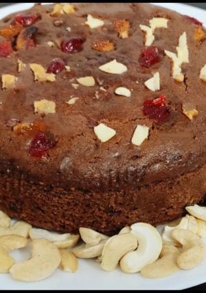 A picture of Eggless plum cake.